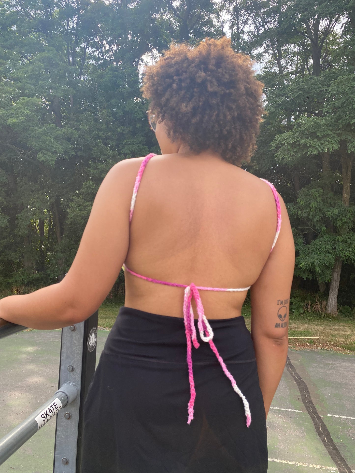 slushie backless halter top